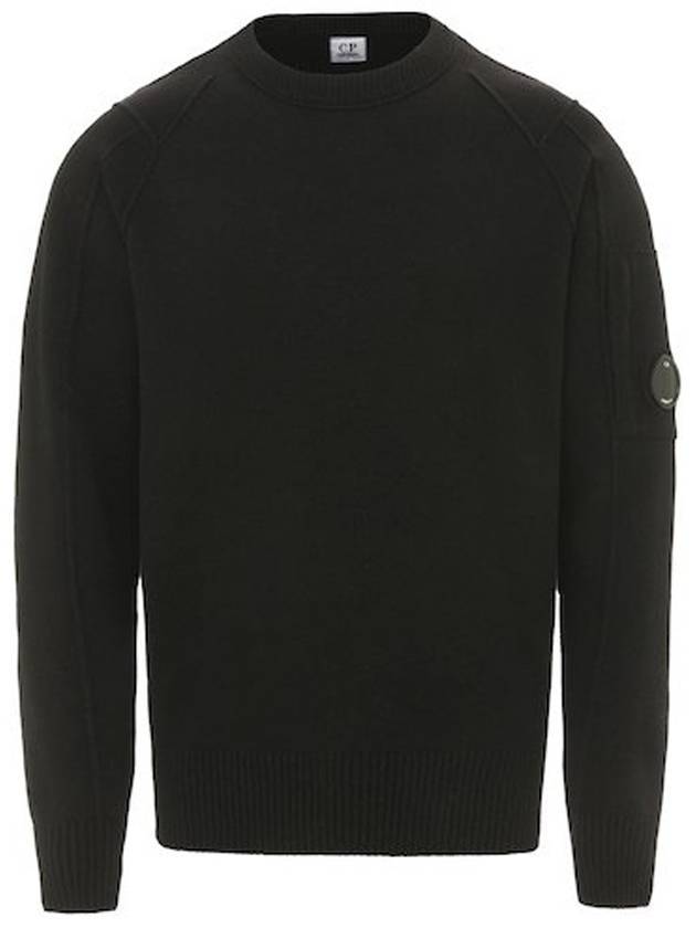 Arm lens round knit top black - CP COMPANY - BALAAN 1