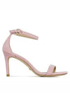 Ballet NUNAKED Curve 85 Suede Sandals Heel SE134 SUE - STUART WEITZMAN - BALAAN 5