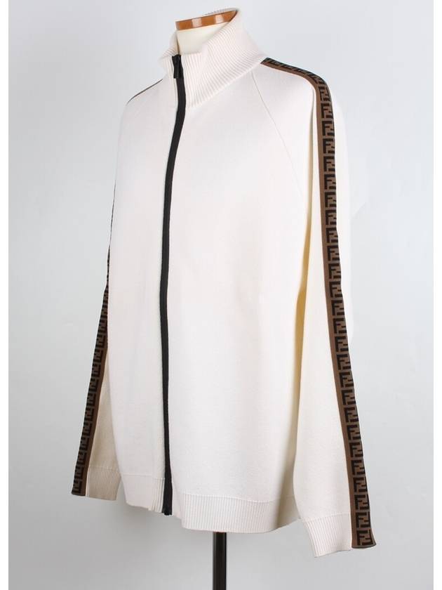 FF logo wool zip up cardigan 56 - FENDI - BALAAN 2