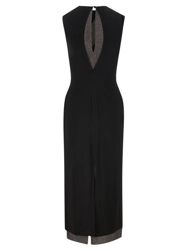 Jersey Metallic Yarn Long Dress Black - FENDI - BALAAN 3