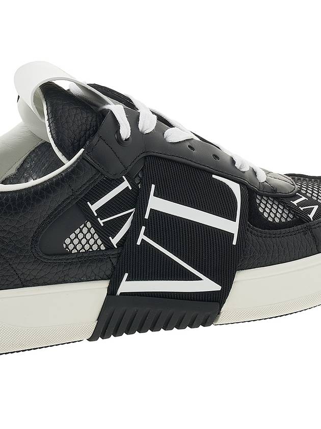 VLTN Mesh Leather Low-Top Sneakers Black - VALENTINO - BALAAN 11