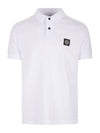 Pique Stretch Cotton Short Sleeve Polo Shirt White - STONE ISLAND - BALAAN 1