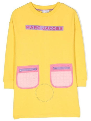 Little Marc Jacobs Girls Box Logo Pocket Cotton Dress, Size 8Y - MARC JACOBS - BALAAN 1