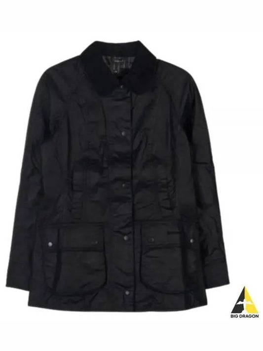 Beadnell Wax Zip-up Jacket Black - BARBOUR - BALAAN 2