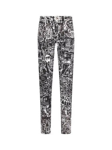 Men's Graffiti Straight Jeans Black - PHILIPP PLEIN - BALAAN 1