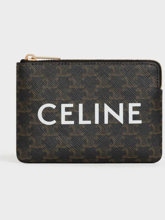 Triomphe Canvas Coin Card Wallet Black - CELINE - BALAAN 2