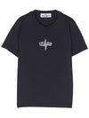 801621070 V0020 12A Logo Patch Short Sleeve T Shirt - STONE ISLAND - BALAAN 2