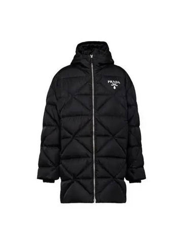 Logo Quilted Long Padding Down Black SGC042 1WQ8 271211 1038350 - PRADA - BALAAN 1