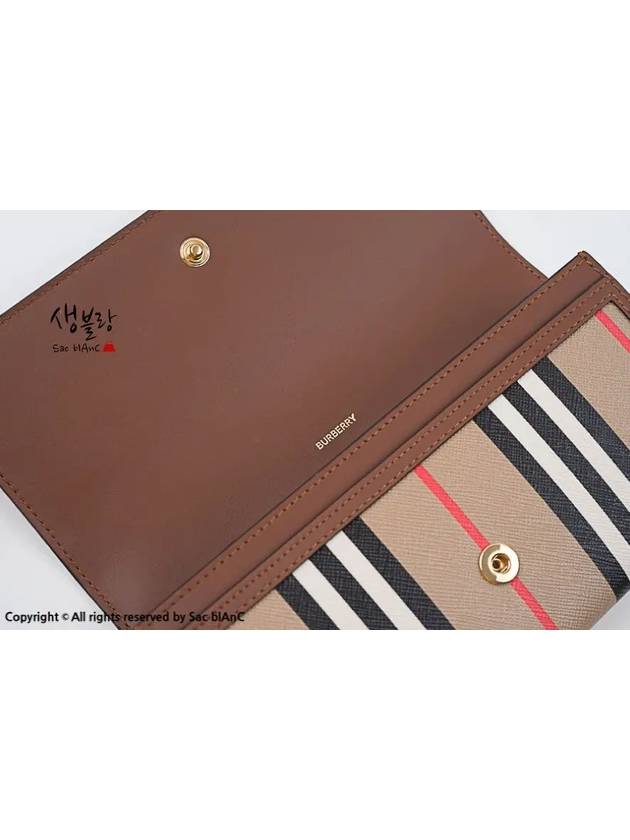 Halton Icon Stripe Long Wallet Beige - BURBERRY - BALAAN 4