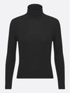 Cashmere Silk Long Sleeve Turtleneck Black - DIOR - BALAAN 1