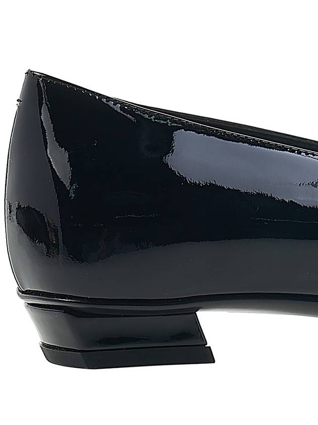 Women's Belle Vivier Metal Buckle Pumps Flat Shoes Black - ROGER VIVIER - BALAAN.
