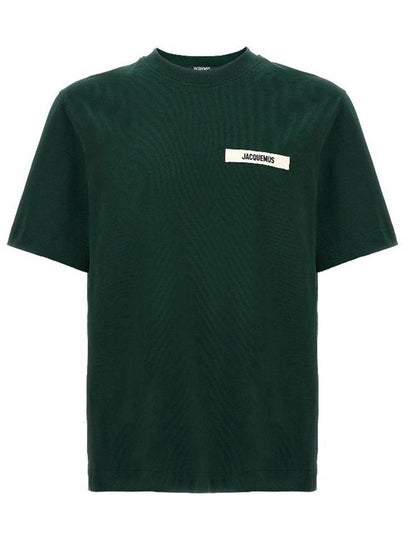 Le Gros Grain Logo Short Sleeve T-Shirt Green - JACQUEMUS - BALAAN 2