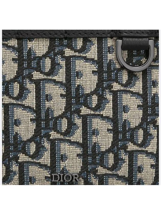 Safari North South Oblique Jacquard Tote Bag Beige Black - DIOR - BALAAN 7