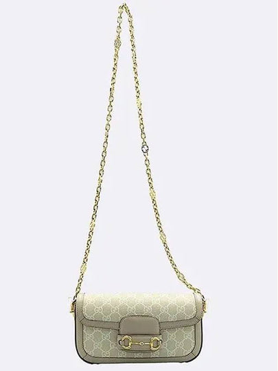 735178 GG Supreme Beige Canvas Horsebit 1955 Small Shoulder Crossbag - GUCCI - BALAAN 2