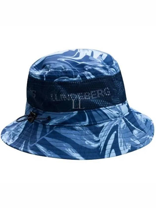 Men's Denver Print Bucket Hat Hibiscus Blue - J.LINDEBERG - BALAAN 2