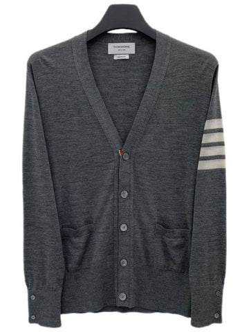 Diagonal armband wool cardigan MKC002A 038 - THOM BROWNE - BALAAN 1