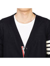 Men's Sustainable Classic Diagonal Wool Cardigan Navy - THOM BROWNE - BALAAN 9