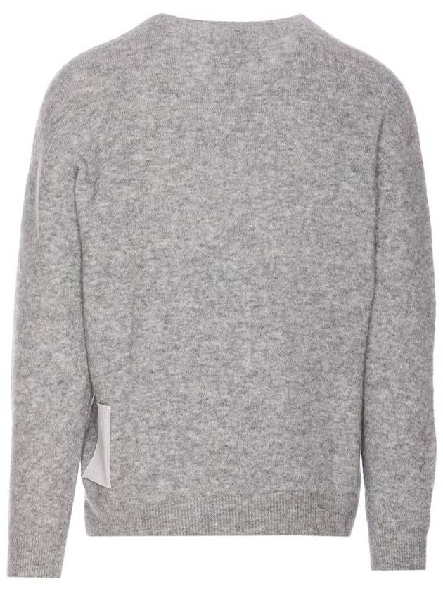 Crew Neck Knit Top Grey - TEN C - BALAAN 3