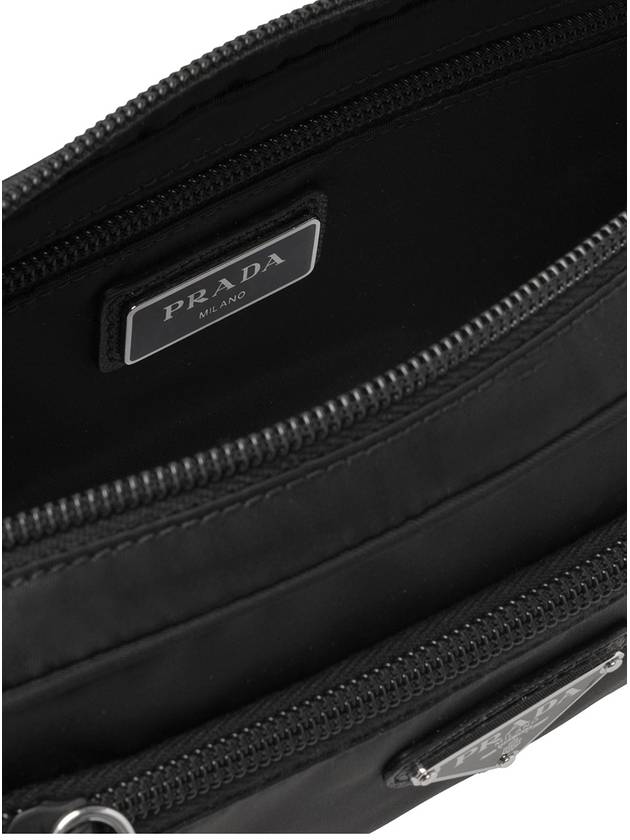 Re-Nylon And Saffiano Leather Belt Bag Black - PRADA - BALAAN 5