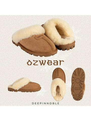 Australia Ozwear UGG Slippers Winter Wool Fleece OZ114 II Chestnut - OZWEAR UGG - BALAAN 1