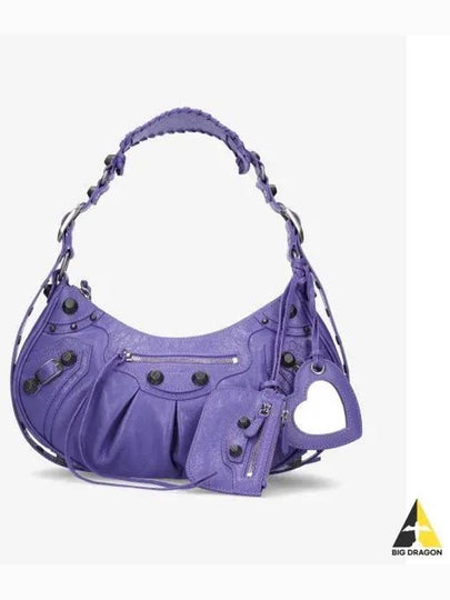 Le Cagole Small Leather Shoulder Bag Purple - BALENCIAGA - BALAAN 2