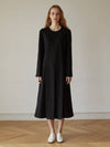 A line sleeves button Long dressBLACK - ARIFF - BALAAN 2