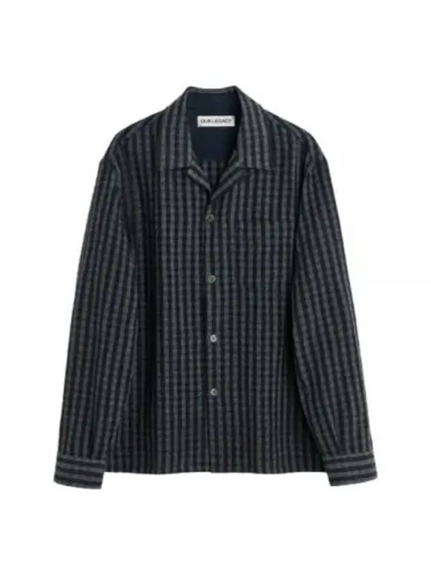 Husen Principal Check Rural Wool Long Sleeve Shirt Grey - OUR LEGACY - BALAAN 2