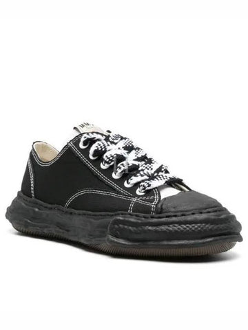 24 A12FW707 Black PETERSON23 OG Sole Canvas Low Top Sneakers - MIHARA YASUHIRO - BALAAN 1