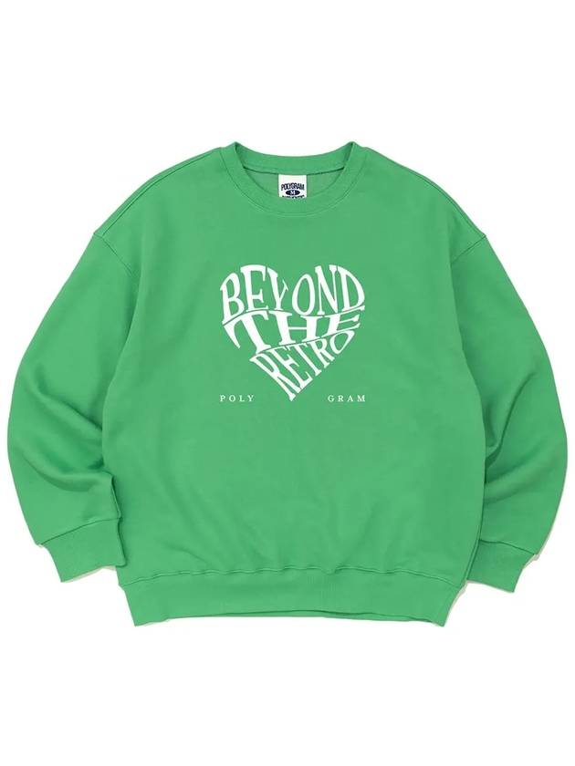 RETRO HEART SWEATSHIRTS GREEN - POLYGRAM - BALAAN 3