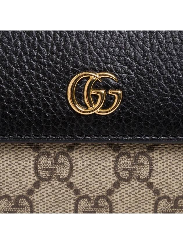 GG Marmont Continental Leather Long Wallet Black - GUCCI - BALAAN 5