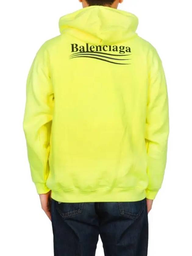 Men's Political Wave Logo Hoodie Neon - BALENCIAGA - BALAAN 6