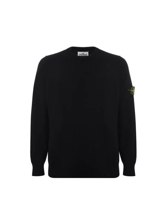 Crewneck Soft Cotton Knit Top Black - STONE ISLAND - BALAAN 2