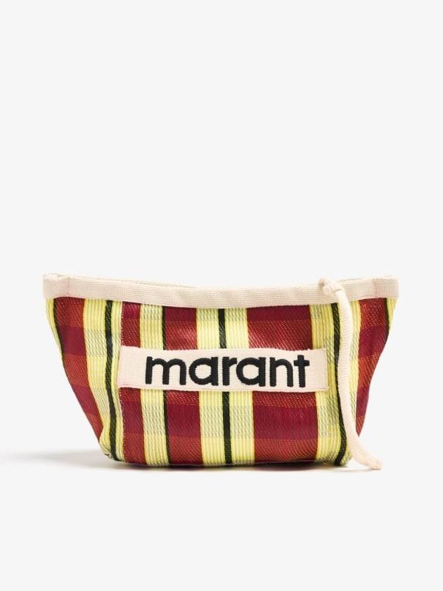 Embroidered Logo Pouch Bag Red Yellow - ISABEL MARANT - BALAAN 2