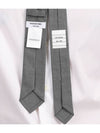 4-Bar Plain Wool Tie Grey - THOM BROWNE - BALAAN 6