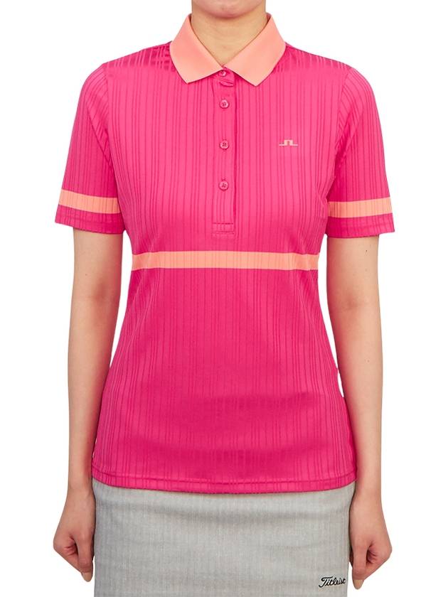 Golf wear women s collar short sleeve t shirt GWJT08997 Q116 - J.LINDEBERG - BALAAN 2