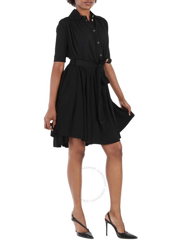 Belted Short Dress Black - BURBERRY - BALAAN 3