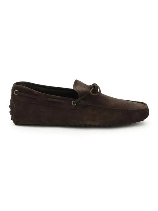 Men's Suede Gommino Driving Shoes Brown - TOD'S - BALAAN 2