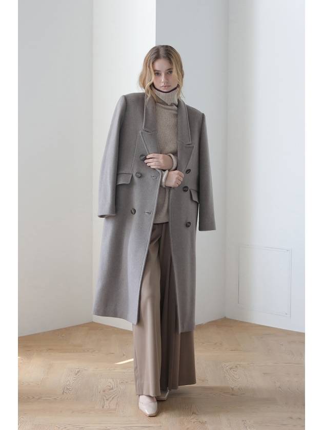 double button cashmere long coat - CAHIERS - BALAAN 1