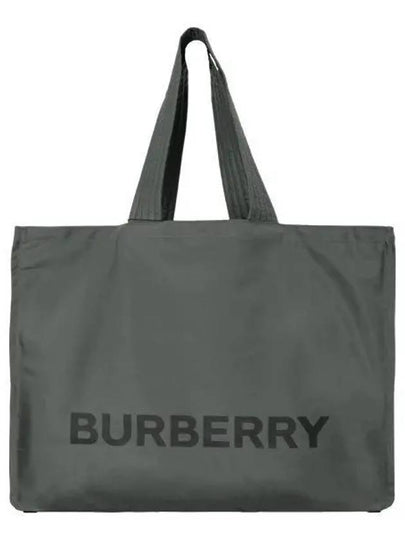 Logo Print Nylon Tote Bag Grey - BURBERRY - BALAAN 2