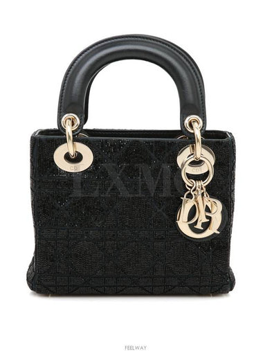 Lady mini bag black cannage micropearl embroidery M0505OIBE - DIOR - BALAAN 1