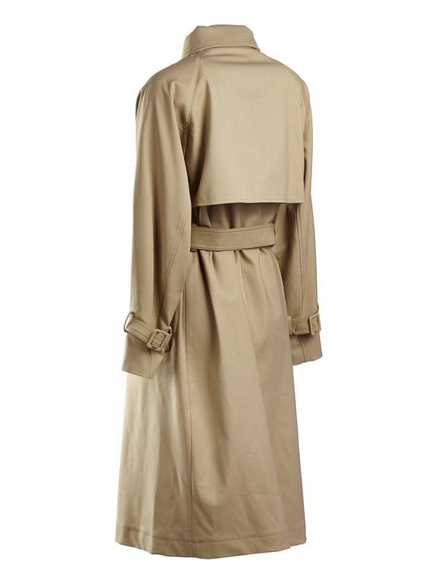 Candida Double Breasted Trench Coat Showerproof Fabric Camel - MAX MARA - BALAAN 5