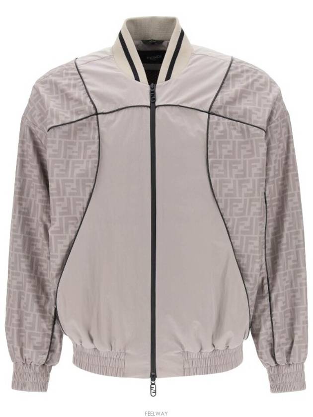 FF Nylon Bomber Jacket Beige - FENDI - BALAAN 5