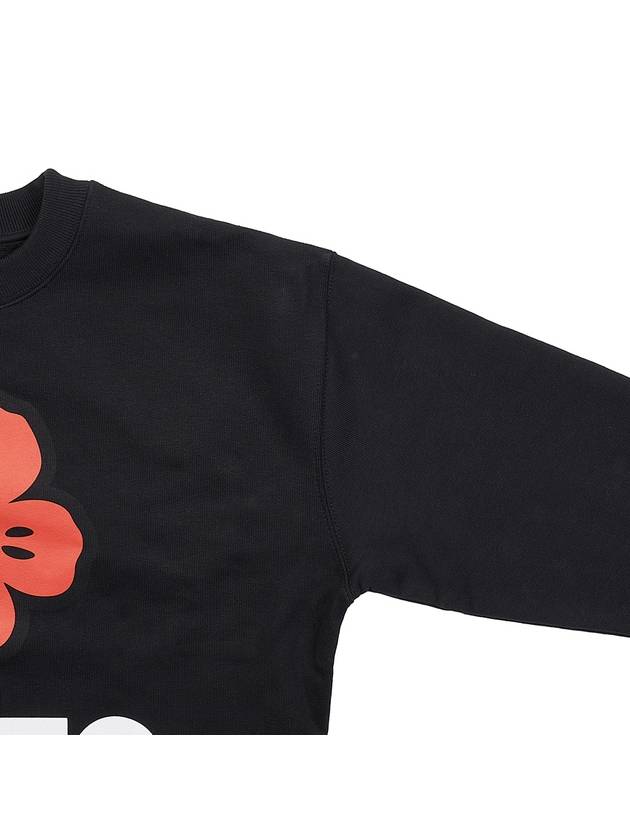 Boke Flower Logo Cotton Sweatshirt Black - KENZO - BALAAN 5