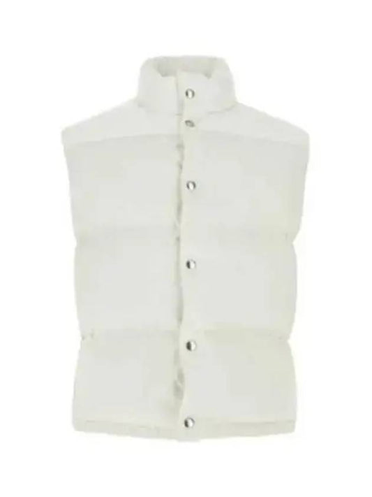 Button Padded Cotton Vest White - BOTTEGA VENETA - BALAAN 2