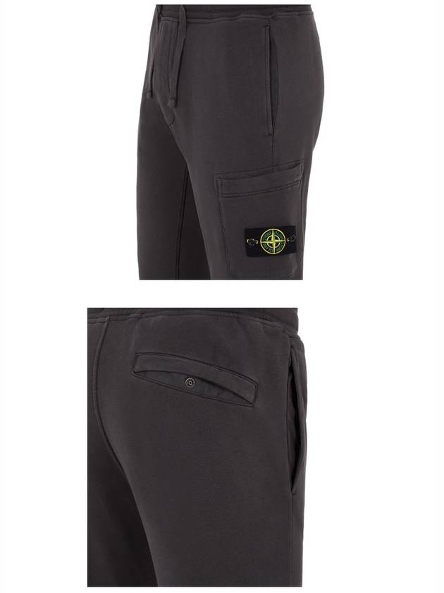 Waffen Patch Cotton Fleece Track Pants Charcoal - STONE ISLAND - BALAAN 6