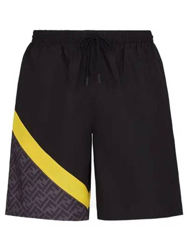 FF Logo Nylon Swim Shorts Black - FENDI - BALAAN 2