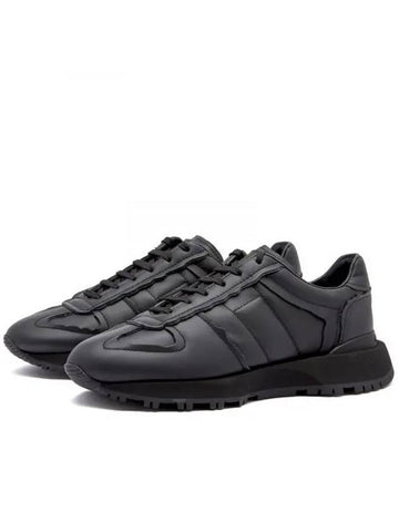 5050 Runner Leather Low Top Sneakers Black - MAISON MARGIELA - BALAAN 1