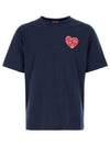 Heart Oversized Fit Short Sleeve T-shirt Navy - KENZO - BALAAN 1