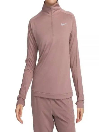 Women's Dri-Fit Pacer Half Zip Sweatshirt Pink - NIKE - BALAAN 2