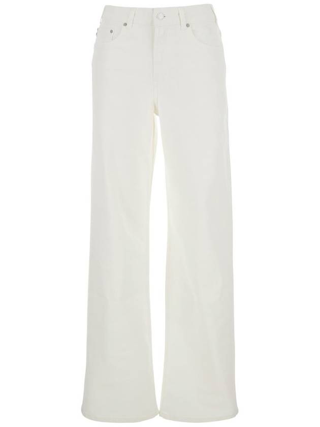 White Jeans With Belt Loops And Logo Patch On The Rear In Denim Woman - AG JEANS - BALAAN 1